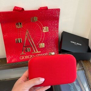 ♥️Giorgio Armani red clutch